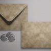 Cream velvet invitation envelope