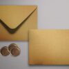Gold shimmery paper invitation envelope