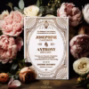DecoGlam ivory shimmery paper foil pressed invitation