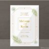 Modern Love white clear acrylic uv printed invitation