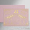 Great Gatsby Coterie rose shimmery paper foil pressed invitation