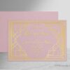 Great Gatsby Roaring rose shimmery paper foil pressed invitation