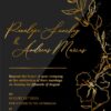 Barely There black clear acrylic foil pressed invitation