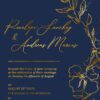 Barely There navy matte paper foil pressed invitation