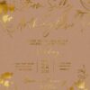 Not So Modest copper shimmery paper foil pressed invitation
