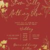 Not So Modest red shimmery paper foil pressed invitation