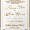 Classic Reinvented white acrylic foil pressed wedding invitation