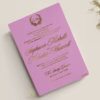 Royal Calligraphy quartz shimmery paper wedding invitation