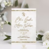 Timeless Reflections ivory shimmery paper foil pressed invitation
