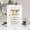 Bold Love ivory shimmery paper foil pressed invitation
