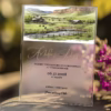 Ranch Romance transparent acrylic wedding invitation