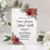 Amour de Rose ivory paper wedding invitation