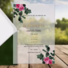 Rose Elegance semi-transparent vellum wedding invitation