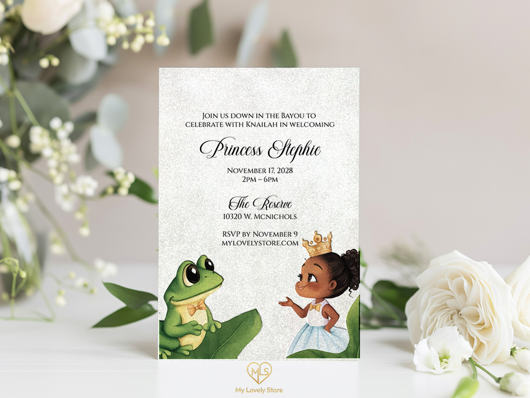 Princess and the Frog ivory paper birthday invitation Princess and the Frog ivory paper birthday invitation Princess and the Frog ivory paper birthday invitation - Image 4