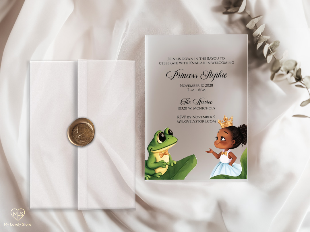 Princess and the Frog white acrylic birthday invitation Princess and the Frog white acrylic birthday invitation Princess and the Frog white acrylic birthday invitation - Image 9