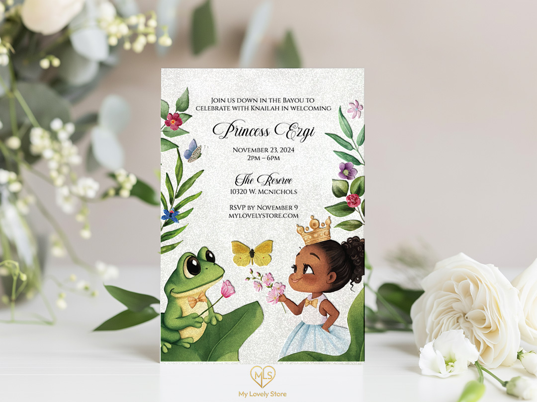Princess and the Frog ivory paper birthday invitation Princess and the Frog ivory paper birthday invitation Princess and the Frog ivory paper birthday invitation - Image 3