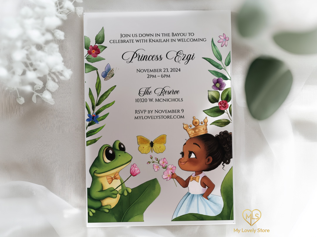 Princess and the Frog white acrylic birthday invitation Princess and the Frog white acrylic birthday invitation Princess and the Frog white acrylic birthday invitation - Image 11
