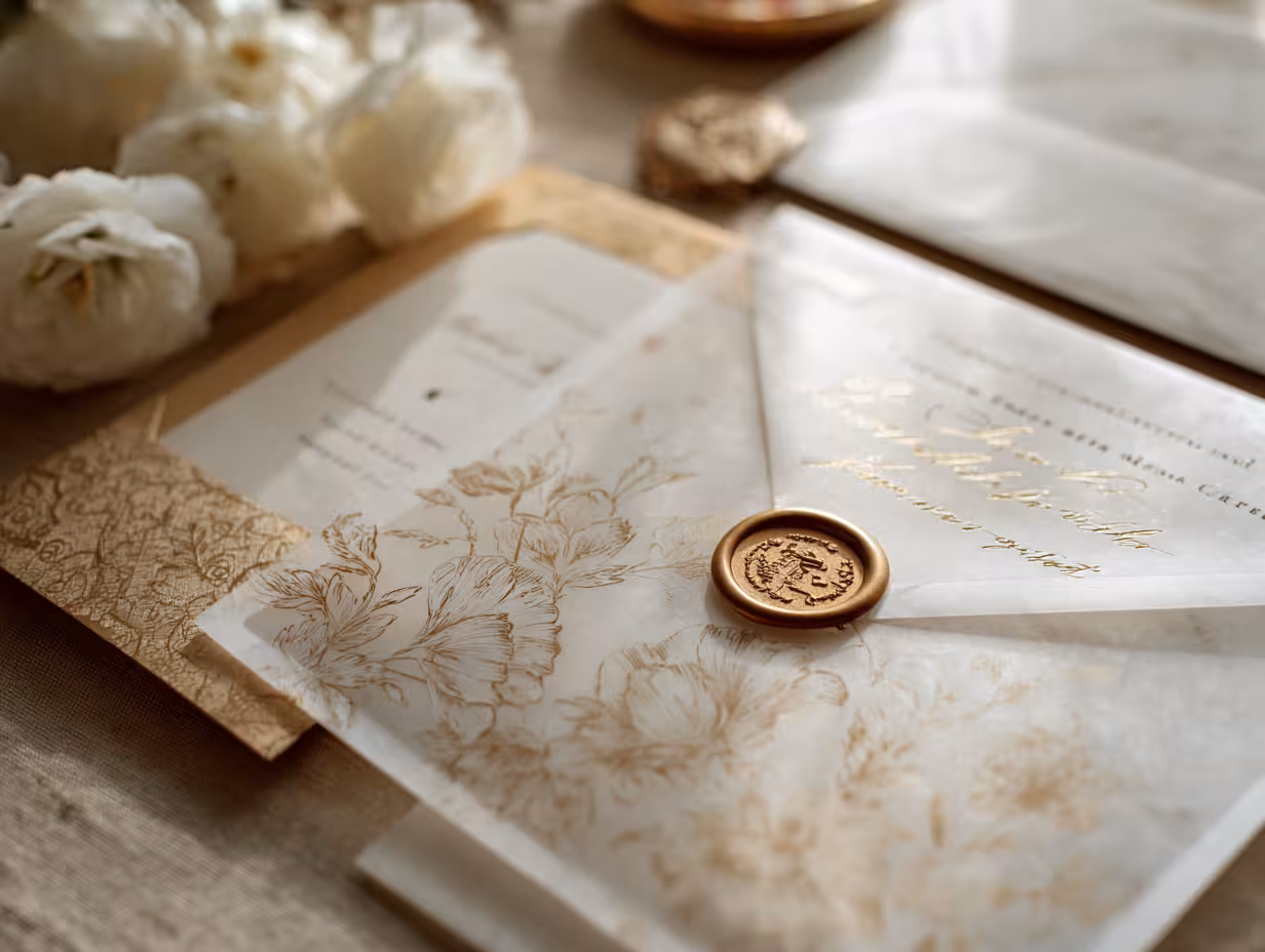 Alternative view of Semi-transparent premium vellum invitation envelope